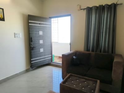 Living Room Image of 650 Sq.ft 1 BHK Apartment / Flat for rent in Thanisandra Bengaluru for Rs. 17500