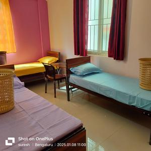Bedroom Image of Sri Shanmukha luxury stay for ladies  in Thirumanahalli, Bengaluru