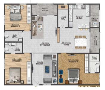Image of 3050 Sq.ft 3 BHK Apartment / Flat for sale in Tamra Asteria, Bandlaguda Jagir, Hyderabad for Rs. 27300000