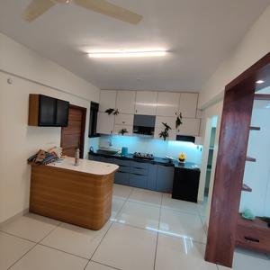 Kitchen Image of 1083 Sq.ft 3 BHK Apartment / Flat for rent in DB Pride, Talawali Chanda Indore for Rs. 40000