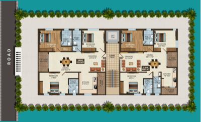 Image of 1350 Sq.ft 3 BHK Apartment / Flat for sale in Himayath Nagar, Hyderabad for Rs. 13500000