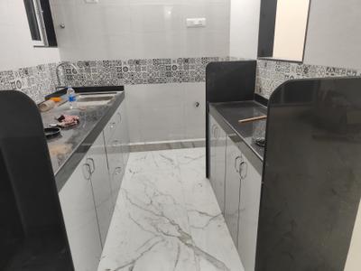 Kitchen Image of 475 Sq.ft 1 BHK Apartment / Flat for rent in Nandivardhan Fortuna Blue, Lower Parel Mumbai for Rs. 60000