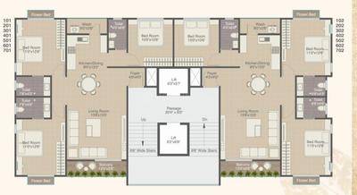 Image of 1100 Sq.ft 3 BHK Apartment / Flat for sale in Vraj GREEN LEAF EXOTICA, Bhayli, Vadodara for Rs. 6000000