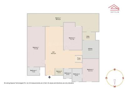 Image of 1933 Sq.ft 3 BHK Apartment / Flat for sale in Southern Residency Park by Southern Heritage, Somasundarapalya, Bengaluru for Rs. 18000000
