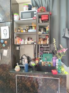 Kitchen Image of 400 Sq.ft 1 RK Apartment / Flat for rent in Domlur Layout Bengaluru for Rs. 23000