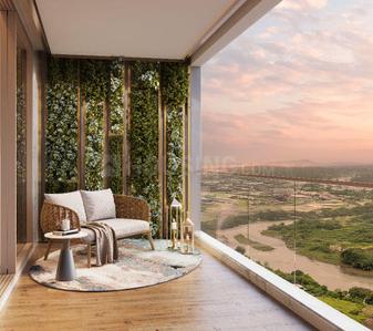 Balcony Image of 1601 Sq.ft 3 BHK Apartment / Flat for sale in Lodha Altero, Wakad Pune for Rs. 18200000