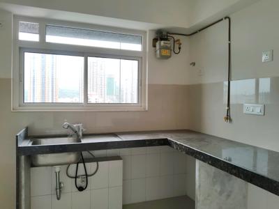 Kitchen Image of 890 Sq.ft 2 BHK Apartment / Flat for rent in Ten X Habitat Raymond Realty Tower J, Thane West Thane for Rs. 43500