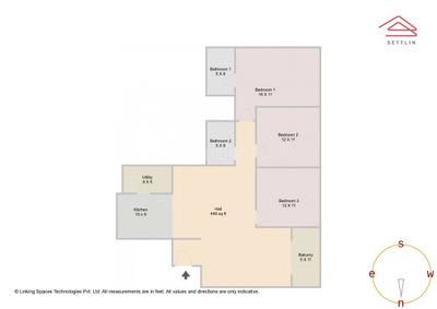 Image of 1553 Sq.ft 3 BHK Apartment / Flat for sale in Sobha Ayana At Dream Acres Wing 60 To 71 by Sobha Limited, Balagere, Bengaluru for Rs. 24300000