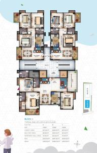 Floor Plan Image of 1100 Sq.ft 3 BHK Apartment / Flat for sale in Satgaon Guwahati for Rs. 6192000