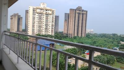 Balcony Image of 2200 Sq.ft 3 BHK Apartment / Flat for rent in Unitech Uniworld City, New Town Kolkata for Rs. 46000