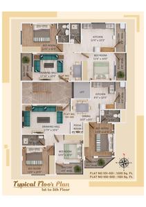 Image of 1155 Sq.ft 3 BHK Apartment / Flat for sale in Ayodhya Nagar, Nagpur for Rs. 6800000
