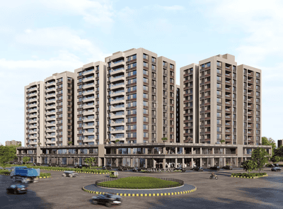 Image of 1300 Sq.ft 3 BHK Apartment / Flat for sale in Shaligram Elevate, Ognaj, Ahmedabad for Rs. 13600000