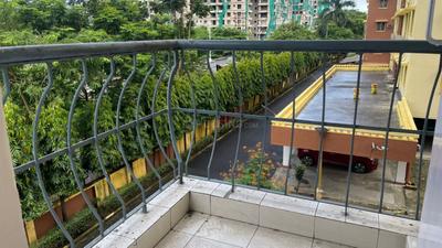 Balcony Image of 1240 Sq.ft 2.5 BHK Apartment / Flat for rent in Bengal Peerless Alaktika, New Town Kolkata for Rs. 25000