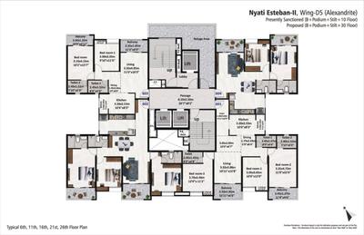 Image of 1590 Sq.ft 3 BHK Apartment / Flat for sale in Nyati Esteban II, Undri, Pune for Rs. 11200000