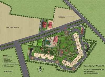 Image of 2210 Sq.ft 4 BHK Apartment / Flat for sale in DLF Regal Gardens, Sector 90, Gurgaon for Rs. 28000000