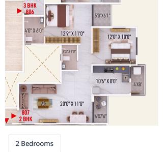 Image of 1580 Sq.ft 3 BHK Apartment / Flat for sale in Manish Nagar, Nagpur for Rs. 6794000
