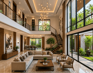 Living Room Image of 2000 Sq.ft 3 BHK Independent House for sale in Kuttanellur Thrissur for Rs. 11800000