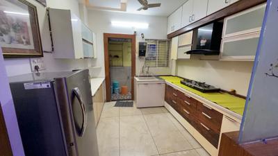 Kitchen Image of 2000 Sq.ft 3 BHK Independent House for rent in Mahalakshmi Nagar Indore for Rs. 60000
