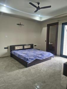Bedroom Image of 1200 Sq.ft 1 BHK Builder Floor for rent in Sector 43 Noida for Rs. 33000