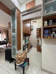 Kitchen Image of 978 Sq.ft 3 BHK Apartment / Flat for rent in Adani Amogha, Shantigram Ahmedabad for Rs. 38000