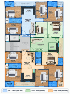 Image of 1000 Sq.ft 3 BHK Apartment / Flat for sale in Colonelganj, Kanpur for Rs. 6000000