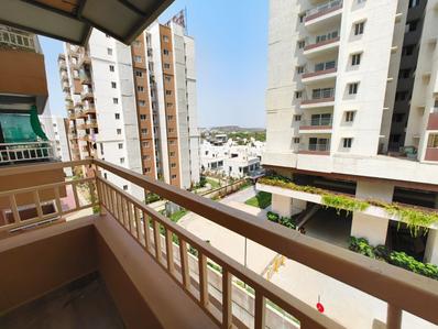 Balcony Image of 1400 Sq.ft 3 BHK Apartment / Flat for rent in Accurate Wind Chimes, Narsingi Hyderabad for Rs. 47000