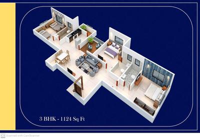 Image of 968 Sq.ft 2 BHK Apartment / Flat for sale in Mahalaxmi Elegance, Undri, Pune for Rs. 5200000