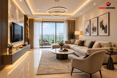 Living Room Image of 1650 Sq.ft 3 BHK Apartment / Flat for sale in Omicron II Greater Noida for Rs. 18150000