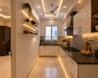 Kitchen Image of 2400 Sq.ft 3 BHK Apartment / Flat for sale in GMS Road Dehradun for Rs. 13500000