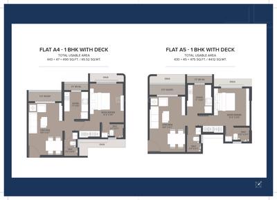 Image of 490 Sq.ft 1 BHK Apartment / Flat for sale in Mehta Cornerstone, Kalyan West, Kalyan for Rs. 5200000