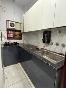 Kitchen Image of 350 Sq.ft 1 BHK Builder Floor for rent in Sector 3 Rohini New Delhi for Rs. 20000