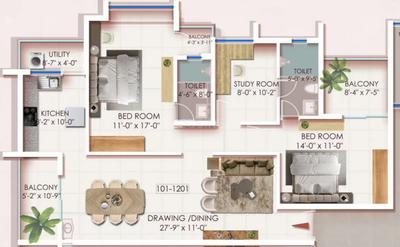 Image of 2290 Sq.ft 4 BHK Apartment / Flat for sale in Raghunathpur, Bhubaneswar for Rs. 17150000