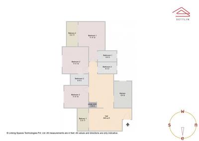 Image of 1490 Sq.ft 3 BHK Apartment / Flat for sale in Sattva Anugraha by Sattva Group, Vijayanagar, Bengaluru for Rs. 19000000