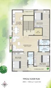 Image of 1800 Sq.ft 3 BHK Apartment / Flat for sale in Jaiprakash Nagar, Nagpur for Rs. 11000000