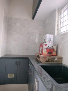 Kitchen Image of 650 Sq.ft 1 BHK Independent House for rent in Bellandur Bengaluru for Rs. 30500