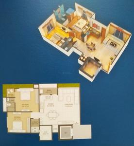 Floor Plan Image of 1278 Sq.ft 2 BHK Apartment / Flat for sale in Rander Surat for Rs. 6000000