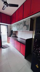 Kitchen Image of 1500 Sq.ft 3 BHK Apartment / Flat for rent in Arunoday Society, Alkapuri Vadodara for Rs. 35000