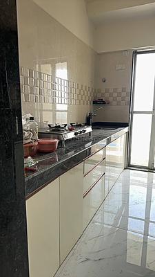 Kitchen Image of 1400 Sq.ft 3 BHK Apartment / Flat for rent in Dattani Linear, Vasai West Vasai for Rs. 38000