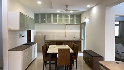Kitchen Image of 1350 Sq.ft 2.5 BHK Apartment / Flat for rent in Adani The Meadows, Shantigram Ahmedabad for Rs. 38000