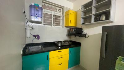 Kitchen Image of 550 Sq.ft 1 BHK Apartment / Flat for rent in Whitefield Bengaluru for Rs. 23000