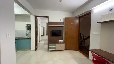 Living Room Image of 700 Sq.ft 1 BHK Apartment / Flat for rent in Nagavara Bengaluru for Rs. 30000
