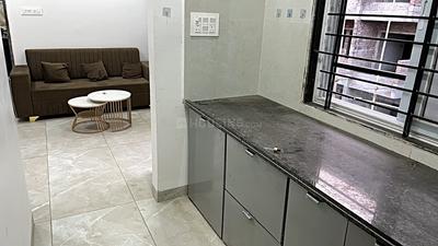 Kitchen Image of 650 Sq.ft 1 BHK Builder Floor for rent in Bulandshahr Indore for Rs. 16000