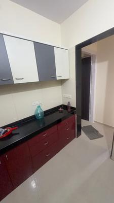 Kitchen Image of 700 Sq.ft 1 BHK Apartment / Flat for rent in Cosmos Classique, Thane West Thane for Rs. 25000