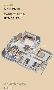 Image of 1139 Sq.ft 2 BHK Apartment / Flat for sale in Dolphin Palms, Ravet, Pune for Rs. 8500000