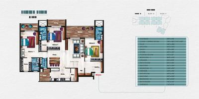 Image of 1686 Sq.ft 4 BHK Apartment / Flat for sale in Ask Serinity, Bhatagaon, Raipur for Rs. 8400000
