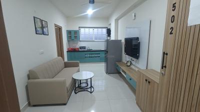Living Room Image of 650 Sq.ft 1 BHK Apartment / Flat for rent in Brookefield Bengaluru for Rs. 36500