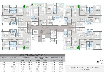 Image of 1561 Sq.ft 3 BHK Apartment / Flat for sale in Ranawat Aura Aiwa, Mohammed Wadi, Pune for Rs. 13600000