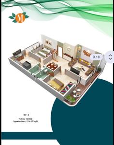 Image of 1050 Sq.ft 2 BHK Apartment / Flat for sale in Shree Mahalaxmi Heights, Narendra Nagar Extension, Nagpur for Rs. 6498000