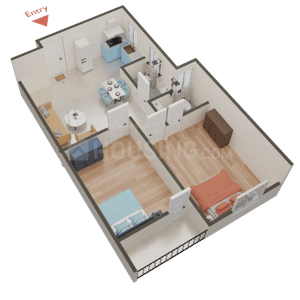 Image of 600 Sq.ft 2 BHK Apartment / Flat for sale in Uttarpara, Hooghly for Rs. 1320000