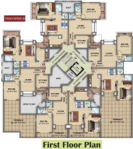 Floor Plan Image of 650 Sq.ft 1 BHK Apartment / Flat for sale in Marathon Nagari NX, Badlapur East Badlapur for Rs. 3000000